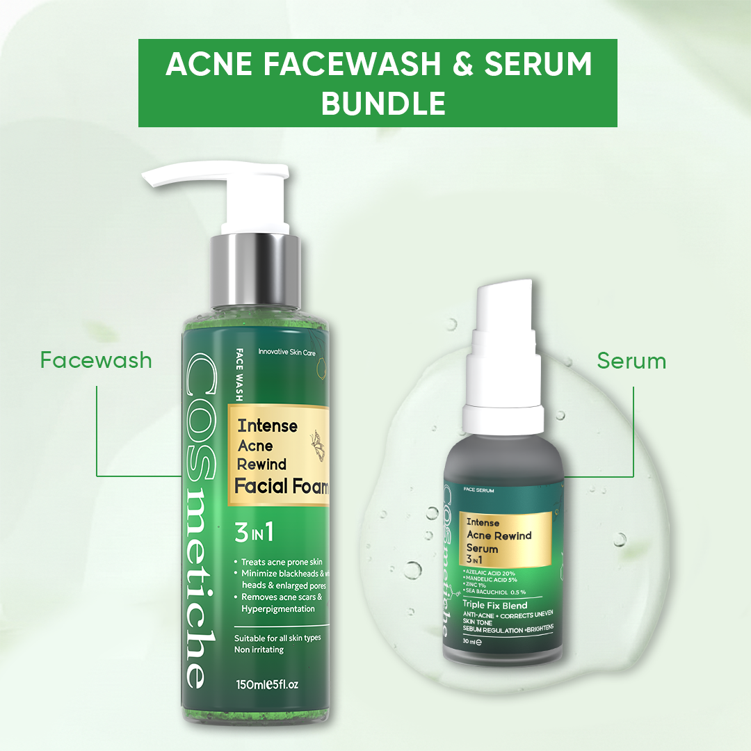 Acne Face Wash &amp; Serum Duo Bundle